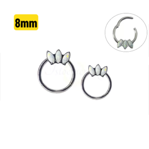 SEGMENTO CLICKER AÇO C/ OPALA - 8MM