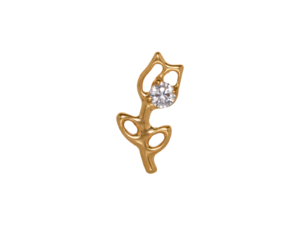 TOPO TITÂNIO PVD 0.9 (1.2MM) – ROSA C/ ZIRCÔNIA