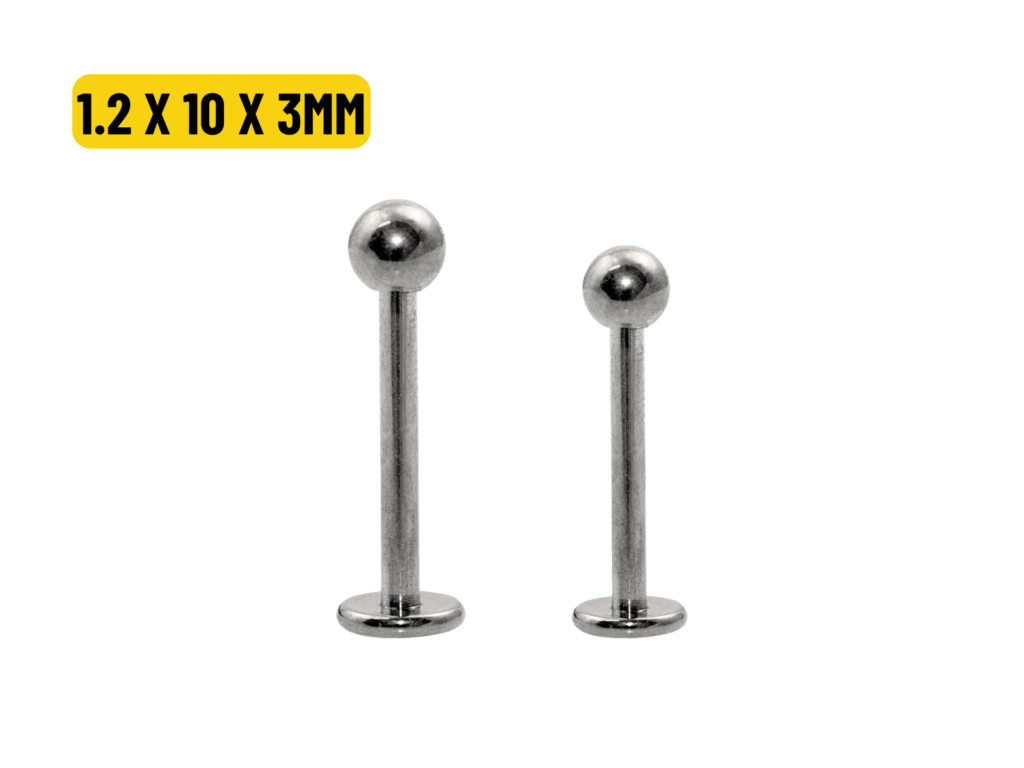 LABRET TITÂNIO - 1.2 X 10 X 3MM