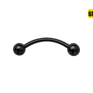 MICRO CURVO TITÂNIO PVD BLACK 1.2 X 6 X 3MM