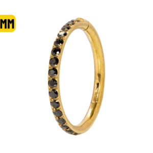 SEGMENTO CLICKER AÇO PVD C/ ZIRCÔNIA BLACK - 1.2 X 10MM