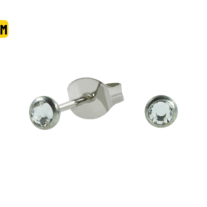 PAR BRINCO TITÂNIO FLAT C/ ZIRCÔNIA - 5MM