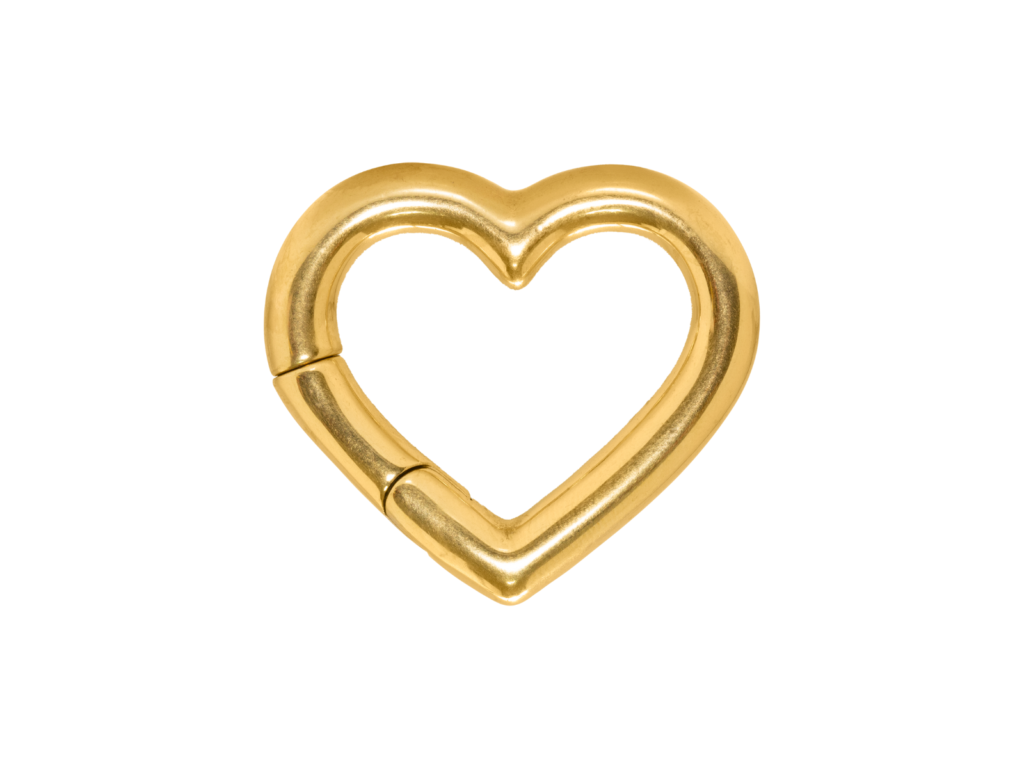 PÊNDULO CORAÇÃO AÇO PVD GOLD MAGNÉTICO - 5MM