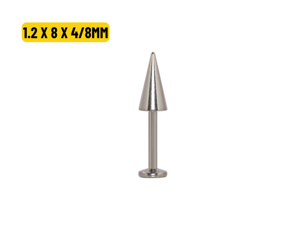 LABRET TITÃNIO R/I SPIKE - 1.2 X 8 X 4/8MM