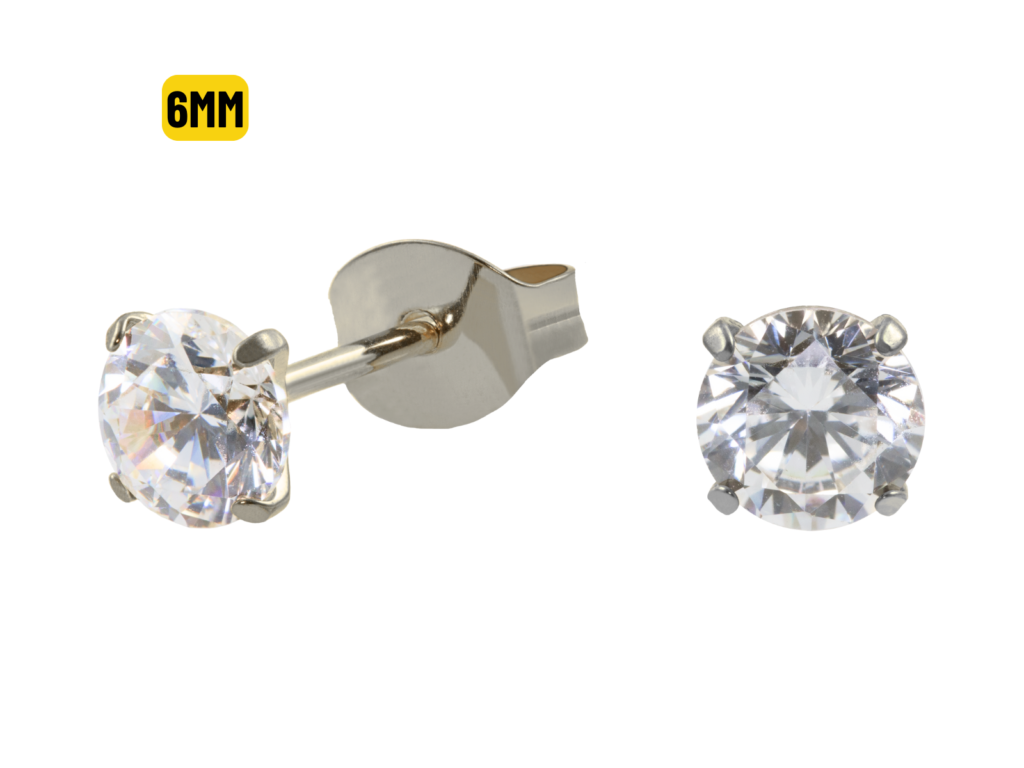PAR BRINCO TITÂNIO C/ ZIRCÔNIA - 6MM