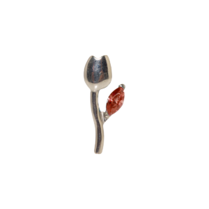 TOPO TITÂNIO 0.9 (1.2MM) - ROSA C/ ZIRCÔNIA VERMELHA