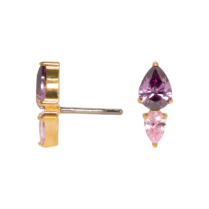 TOPO TITÂNIO PUSH PIN (1.2MM) - ZIRCÔNIA ROXO / ROSA