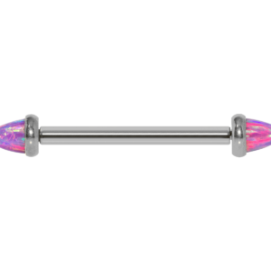 MAMILO TITÂNIO R/I C/ OPALA LILÁS - 1.2 X 16MM