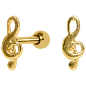MICRO-RETO CLAVE DE SOL C87 - BANHADO A OURO