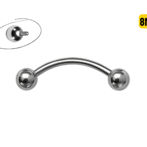 MICRO CURVO TITÂNIO R/INTERNA - 1.2 X 8 X 3/3MM