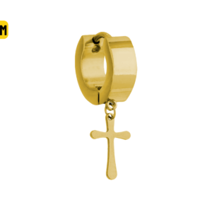 ARGOLA CLICKER C/ CRUZ BANHADA 7MM - UNIDADE