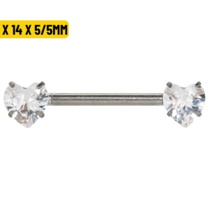 MAMILO TITÂNIO R/I C/ ZIRCÔNIA CORAÇÃO - 1.6 X 14 X 5/5MM