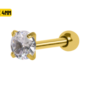 MICRO RETO PONTO DE LUZ PVD GOLD - 6 X 4MM