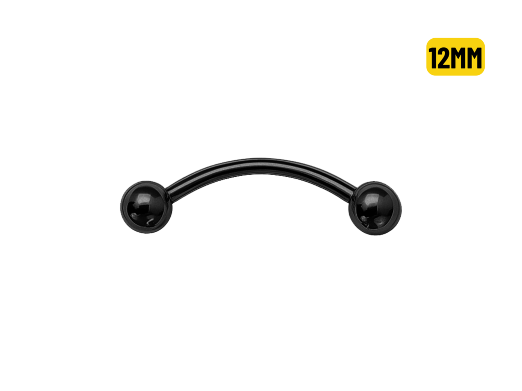 MICRO CURVO TITANIO PVD BLACK 1.2 X 12 X 3MM