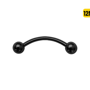 MICRO CURVO TITANIO PVD BLACK 1.2 X 12 X 3MM