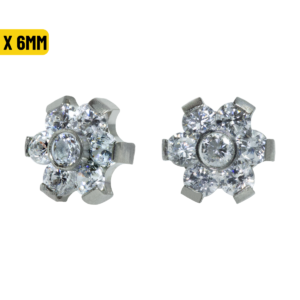 TOPO TITÂNIO 1.2 (1.6MM) - FLOR C/ ZIRCÔNIA 6MM