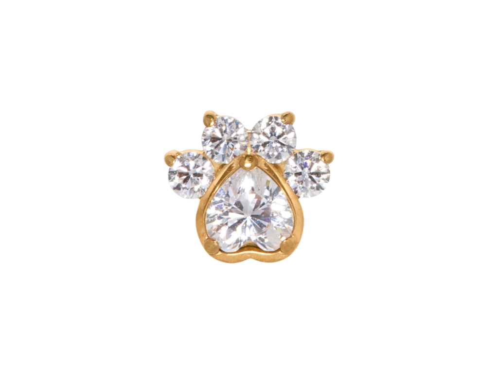 TOPO TITÂNIO PVD 0.9 (1.2MM) - PATINHA C/ ZIRCÔNIA