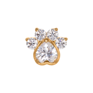 TOPO TITÂNIO PVD 0.9 (1.2MM) - PATINHA C/ ZIRCÔNIA