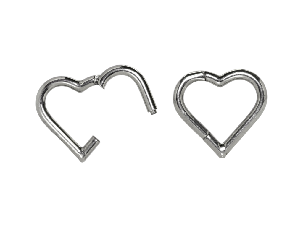 HEART CLICKER AÇO - 1.0 X 10MM
