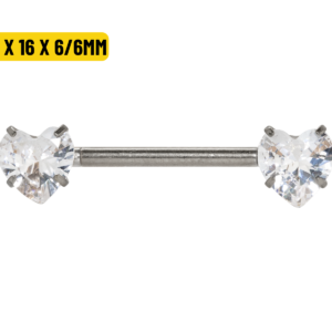 MAMILO TITÂNIO R/I C/ ZIRCÔNIA CORAÇÃO - 1.6 X 16 X 6/6MM