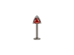 LABRET TITÂNIO R/I SPIKE C/ ZIRCÔNIA VERMELHA