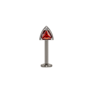 LABRET TITÂNIO R/I SPIKE C/ ZIRCÔNIA VERMELHA