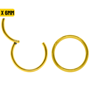 SEGMENTO CLICKER TITÂNIO PVD GOLD - 1.2 X 6MM