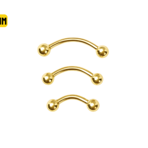 MICRO CURVO BANHADO A OURO 1.2 X 10 X 3MM