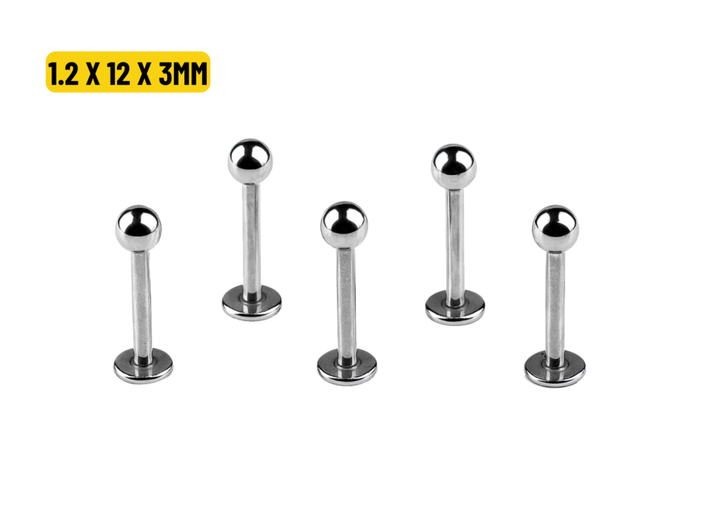 LABRET AÇO - 1.2 X 12 X 3MM