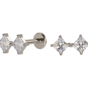 LABRET TITÂNIO R/I 2 ZIRCÔNIAS