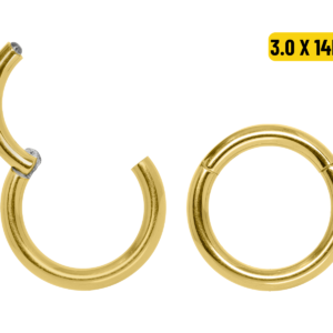 SEGMENTO CLICKER TITÂNIO PVD GOLD - 3.0 X 14MM