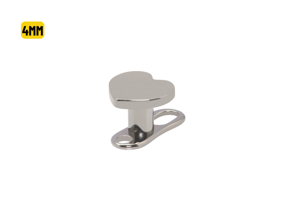 MICRODERMAL TITÂNIO CORAÇÃO - 4MM