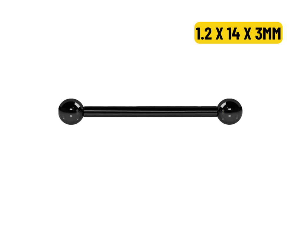 MICRO RETO PVD BLACK 1.2 X 14 X 3MM