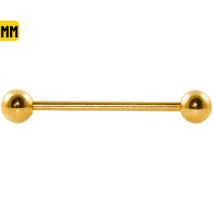 BARBELL TITÂNIO PVD GOLD 1.6 X 20 X 5MM