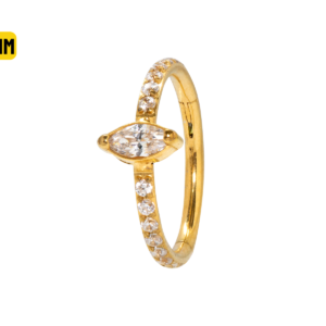 SEGMENTO CLICKER AÇO PVD GOLD CRAVEJADO PONTO DE LUZ - 10MM