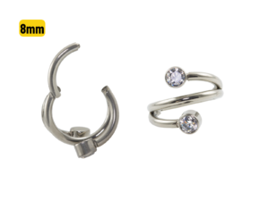 SEGMENTO CLICKER TITÂNIO TWISTER PEDRA FLAT – 8MM