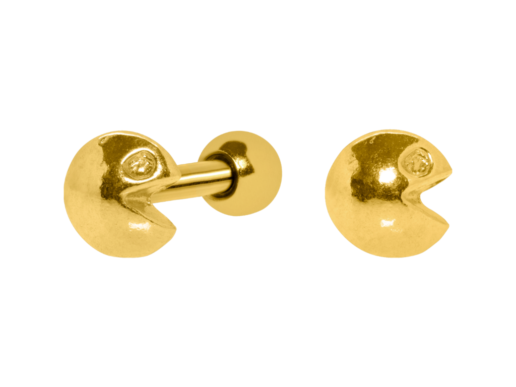 MICRO-RETO PAC MAN C55 - BANHADO A OURO