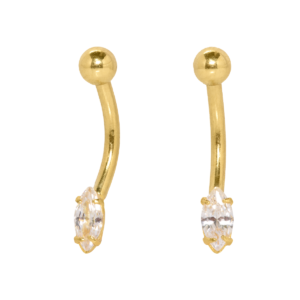 MICRO CURVO GOTA - BANHADO A OURO