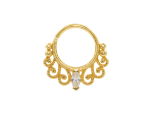 ARGOLA TORÇÃO INDIANA P89 – BANHADO A OURO