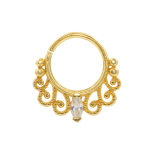 ARGOLA TORÇÃO INDIANA P89 - BANHADO A OURO