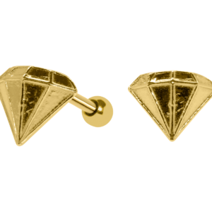MICRO RETO DIAMANTE C28 - BANHADO A OURO