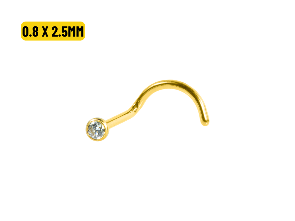 NOSTRIL TITÂNIO PVD GOLD - 0.8 X 2.5MM