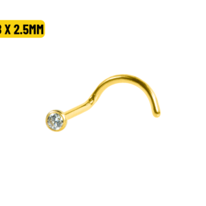 NOSTRIL TITÂNIO PVD GOLD - 0.8 X 2.5MM