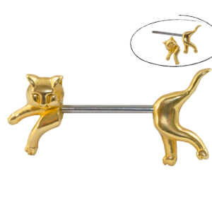 MAMILO GATINHO - P117 BANHADO A OURO