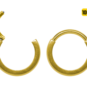 ARGOLA CLICKER TITÂNIO PVD GOLD LISA - 10MM
