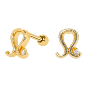 MICRO RETO SIGNO LEÃO - BANHADO A OURO