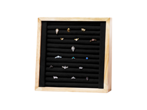 EXPOSITOR MADEIRA QUADRADO 15X15CM – PRETO