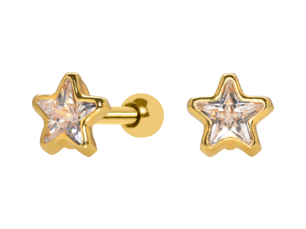 MICRO RETO ESTRELA C3 - BANHADO A OURO