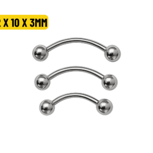 MICRO CURVO TITÂNIO NATURAL 1.2 X 10 X 3MM