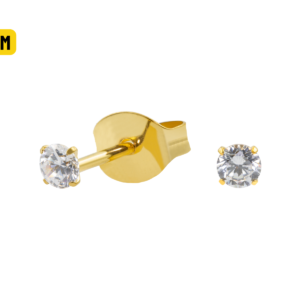 PAR BRINCO TITÂNIO PVD C/ ZIRCÔNIA - 2MM